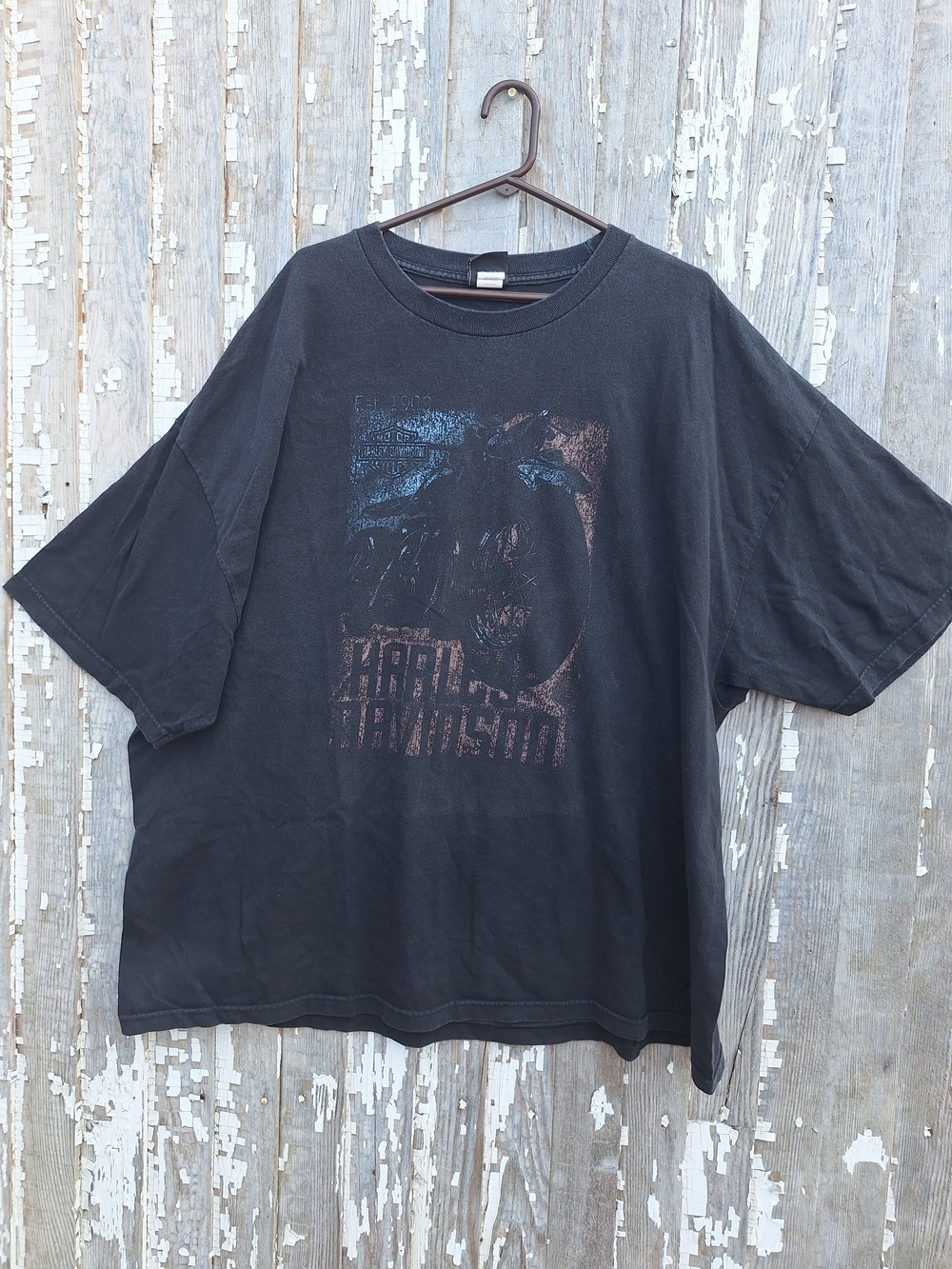 Harley-Davidson Black Tee with Faded Multicolor Graphic Size 4XL